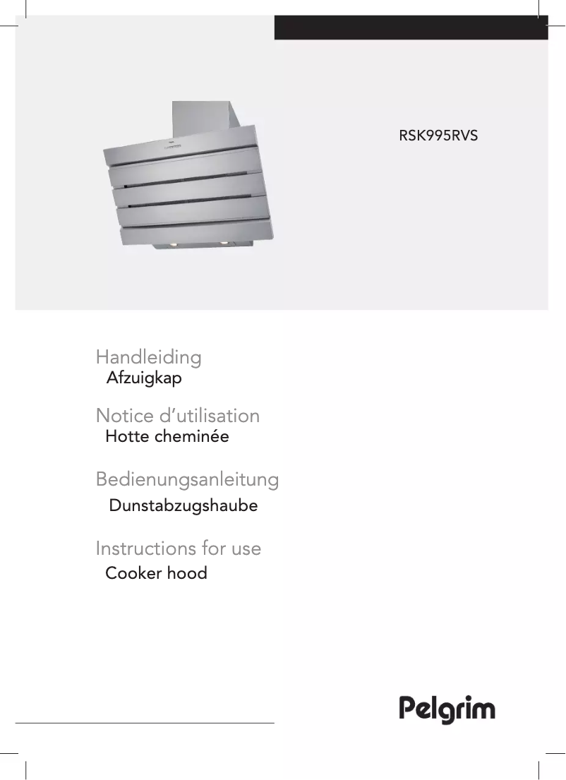 Page 1 de la notice Manuel utilisateur Pelgrim RSK995RVS