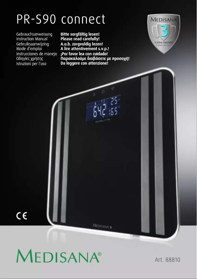Page 1 de la notice Manuel utilisateur Medisana PR-S90 Connect