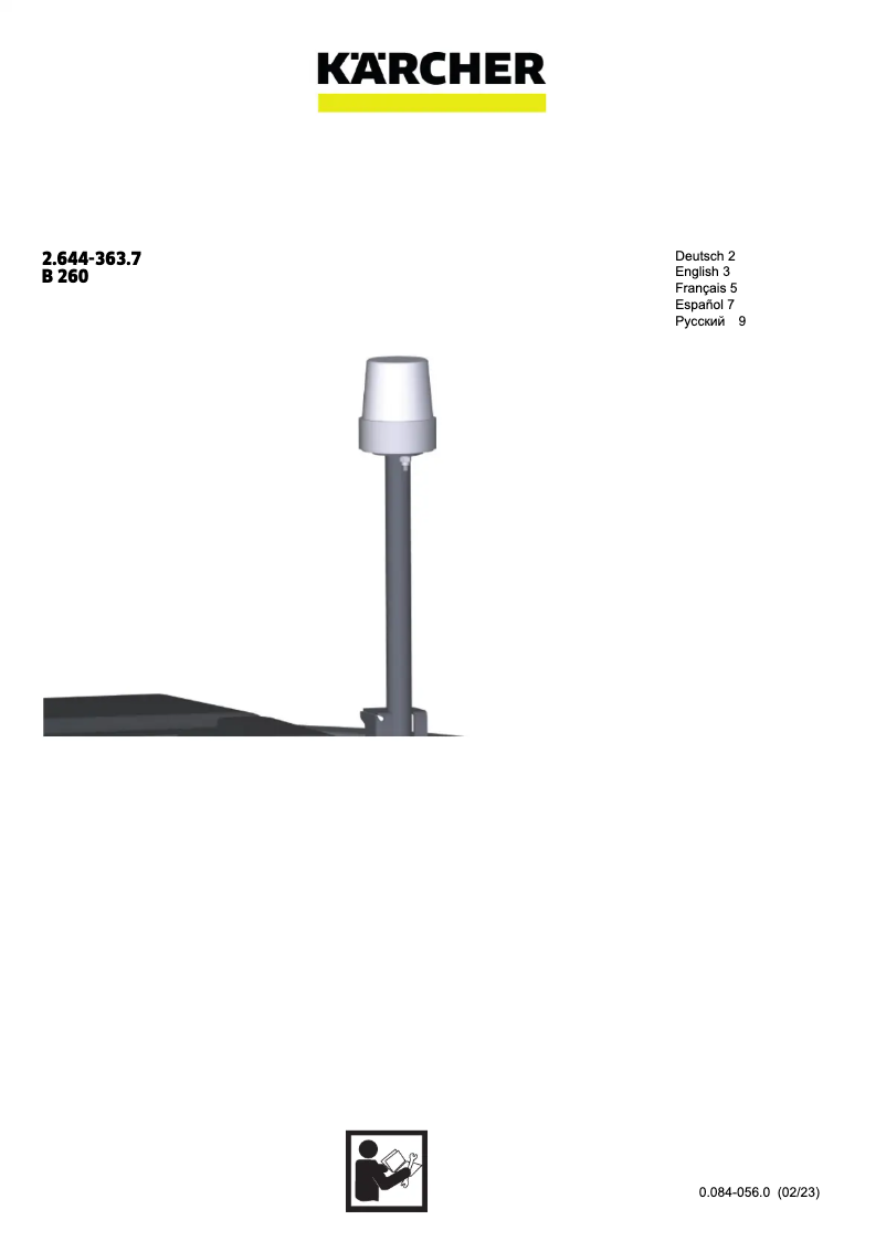 Page 1 de la notice Manuel utilisateur Kärcher B 260