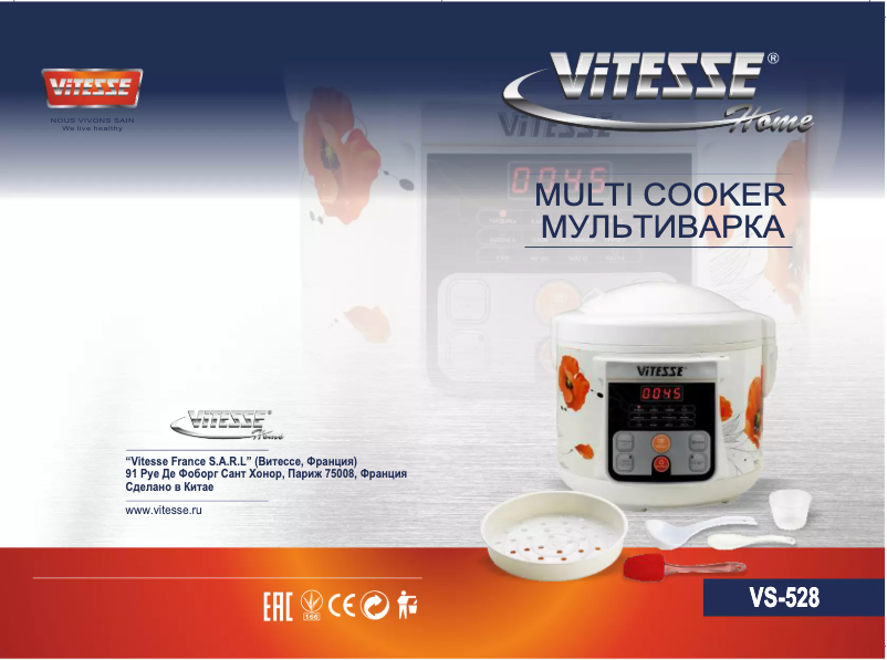 Page n°1 - Manuel utilisateur ViTESSE VS-528