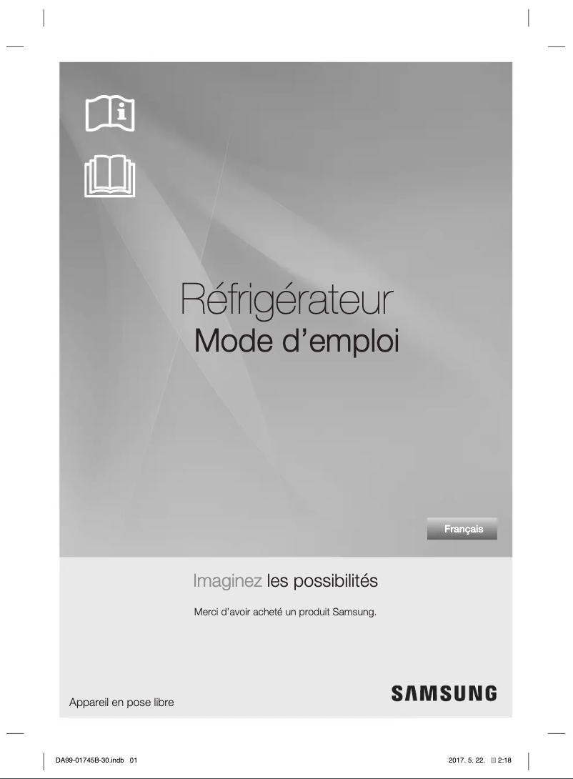 Page 1 de la notice Manuel utilisateur Samsung RSG5FURS