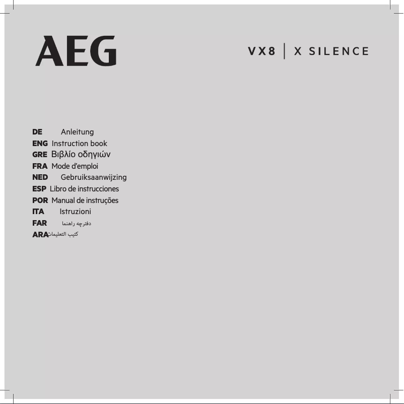 Page n°1 - Manuel utilisateur AEG VX8 X Silence