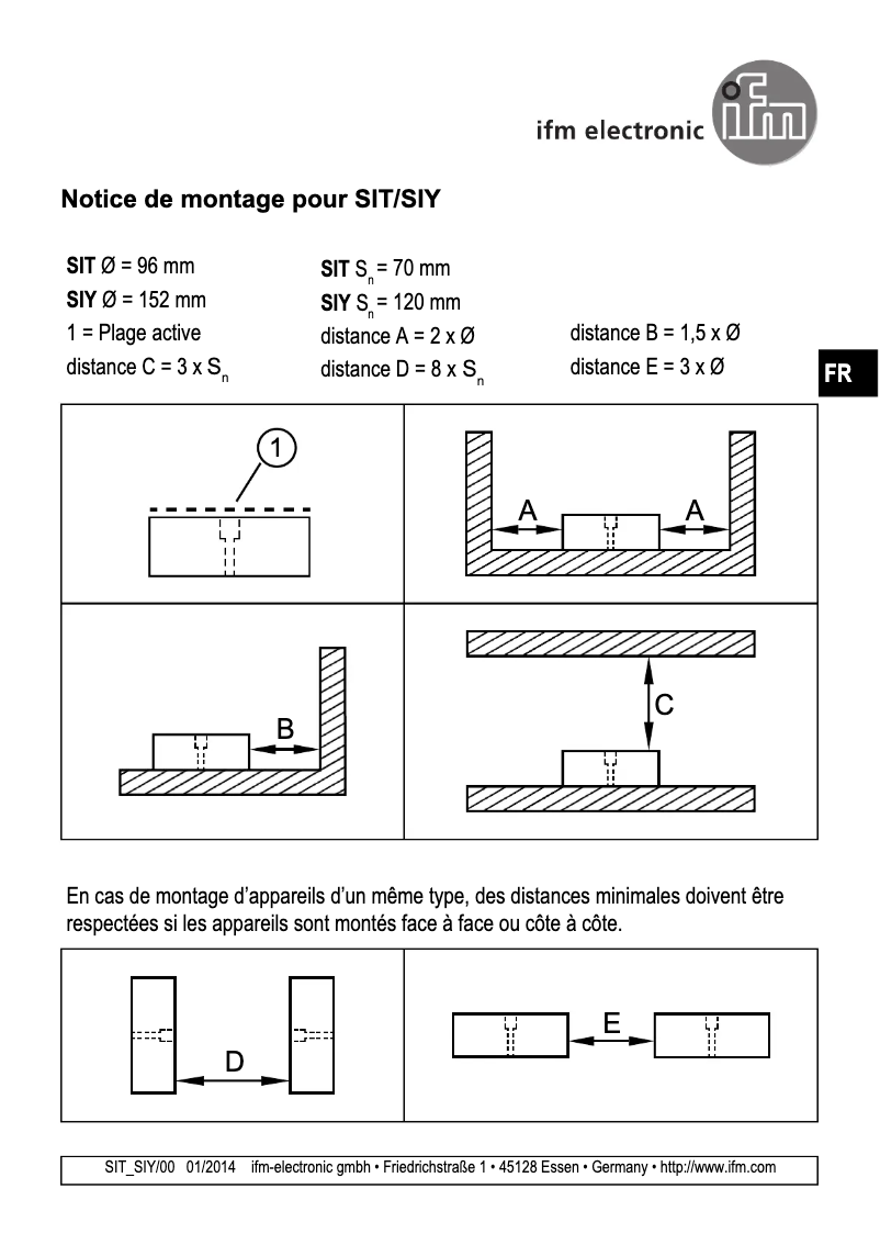 Page n°1 - Manuel utilisateur IFM I27007