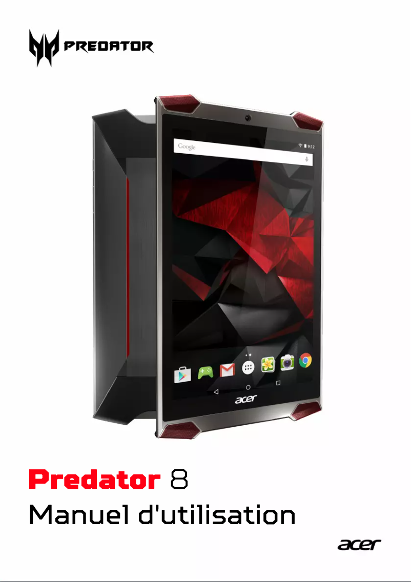 Image de la première page du manuel de l'appareil Predator 8