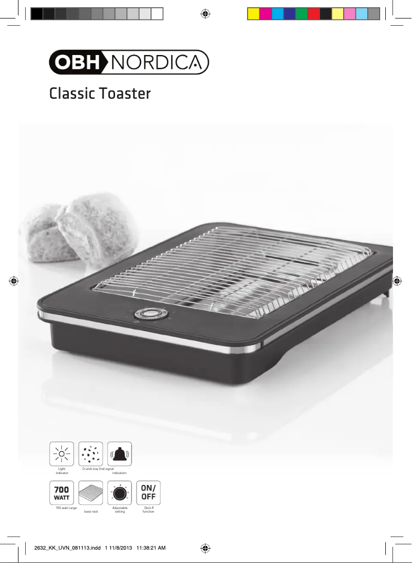 Page n°1 - Manuel utilisateur OBH Nordica Classic 2632