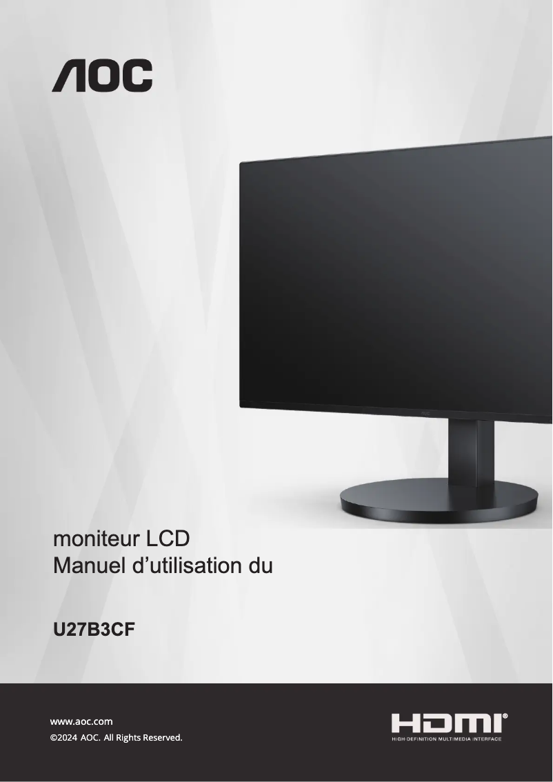 Image de la première page du manuel de l'appareil U27B3CF