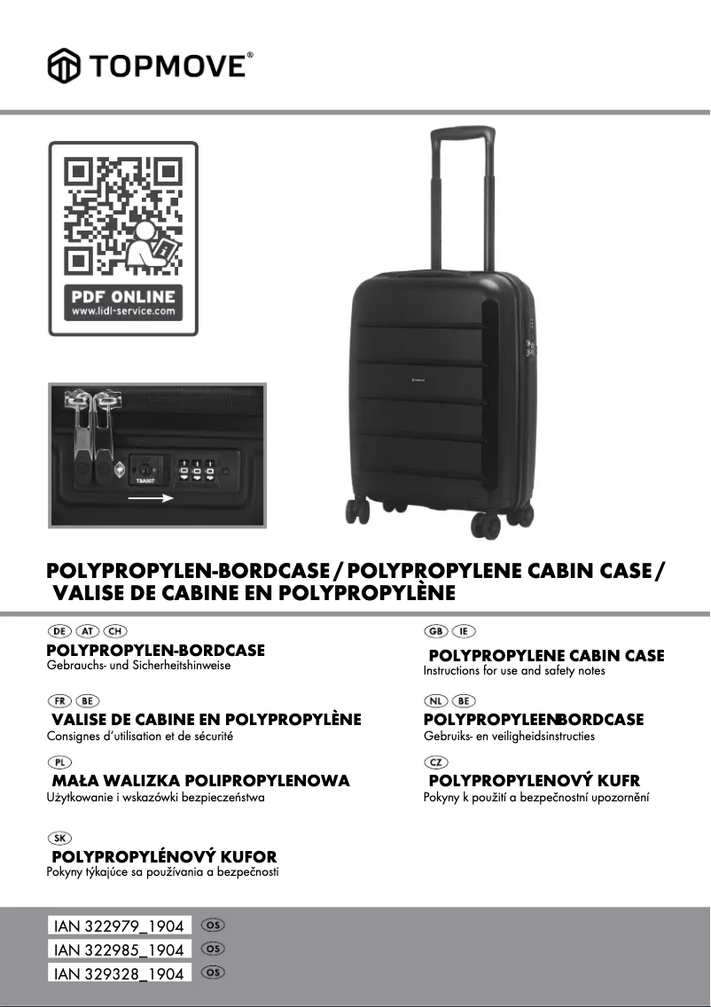 Page n°1 - Manuel utilisateur Topmove IAN 329331