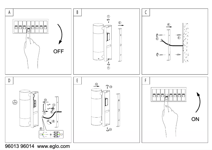 Page 1 de la notice Manuel utilisateur Eglo Robledo