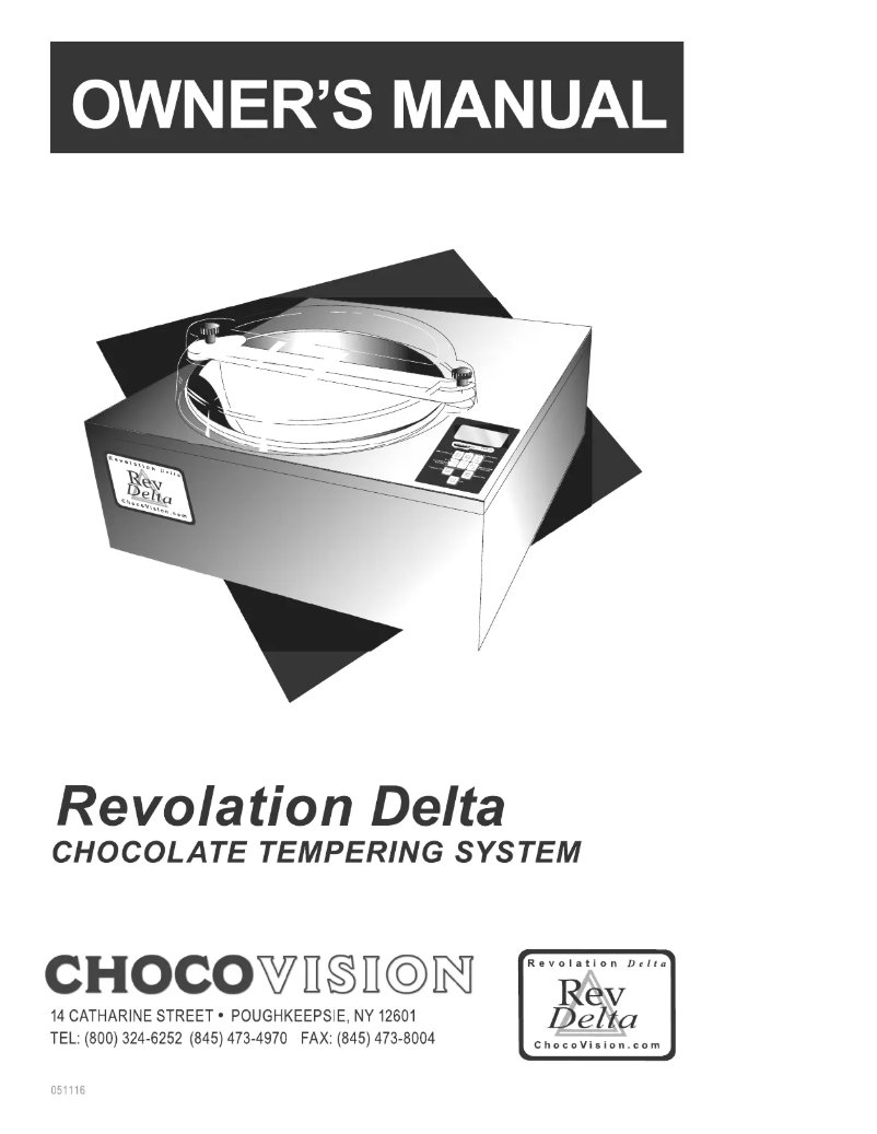 Page n°1 - Manuel utilisateur ChocoVision Revolation Delta