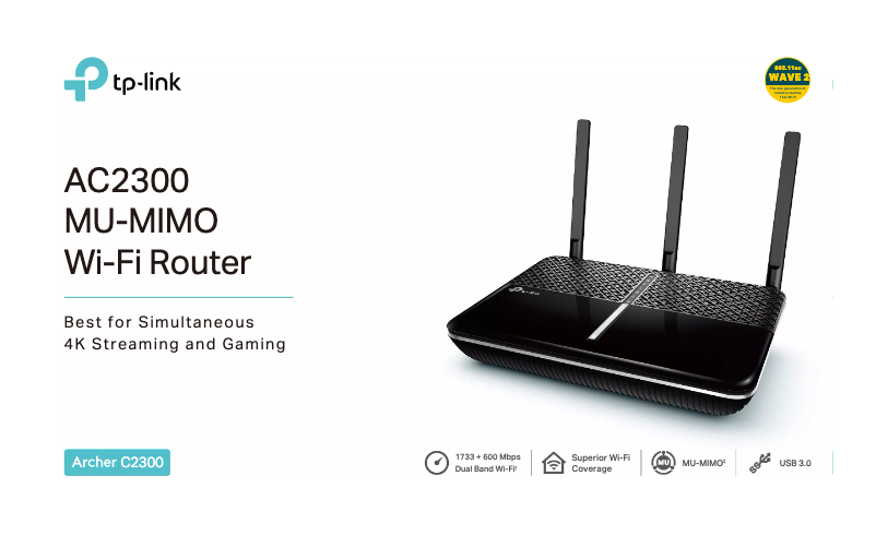 Page n°1 - Fiche technique TP-Link AC2300 DUAL-BAND