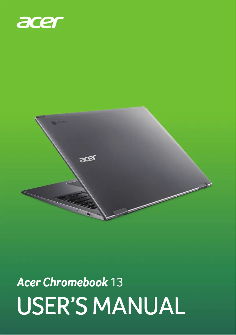 Page n°1 - Manuel utilisateur Acer Chromebook 13