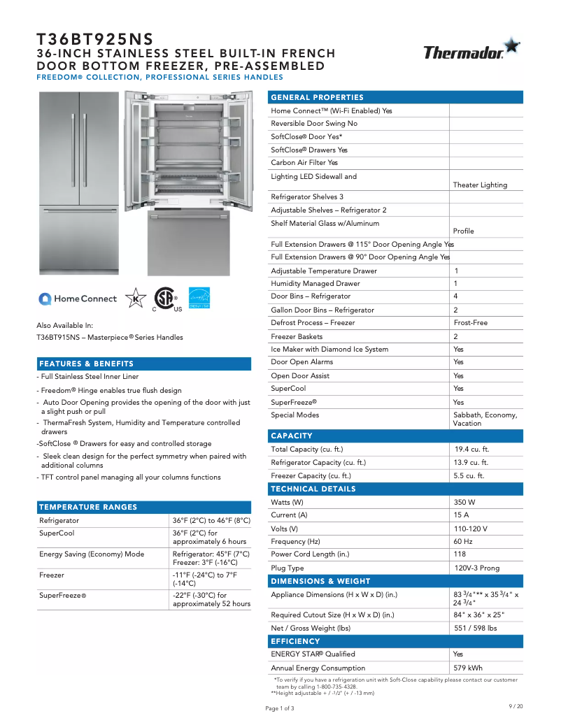 Image de la première page du manuel de l'appareil T36BT925NS