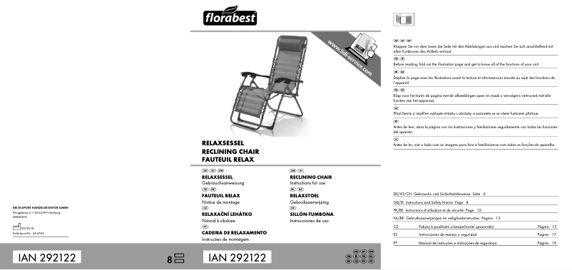 Page 1 de la notice Manuel utilisateur Florabest IAN 292122