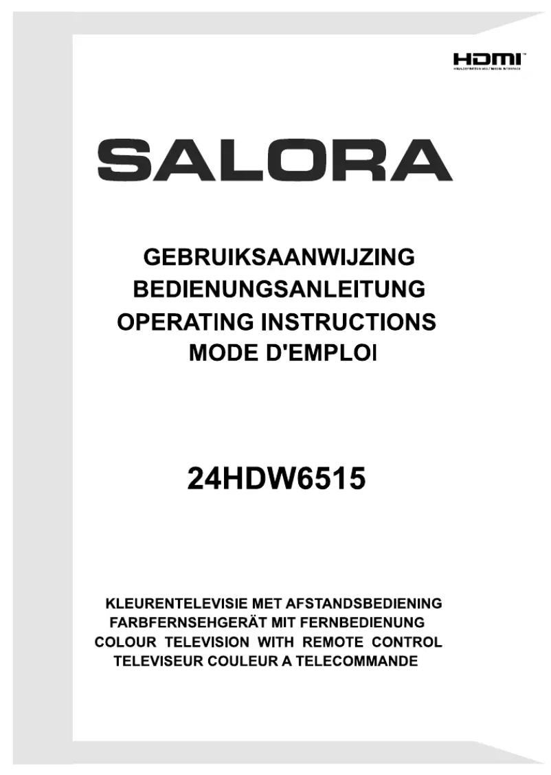 Page 1 de la notice Manuel utilisateur Salora 24HDW6515