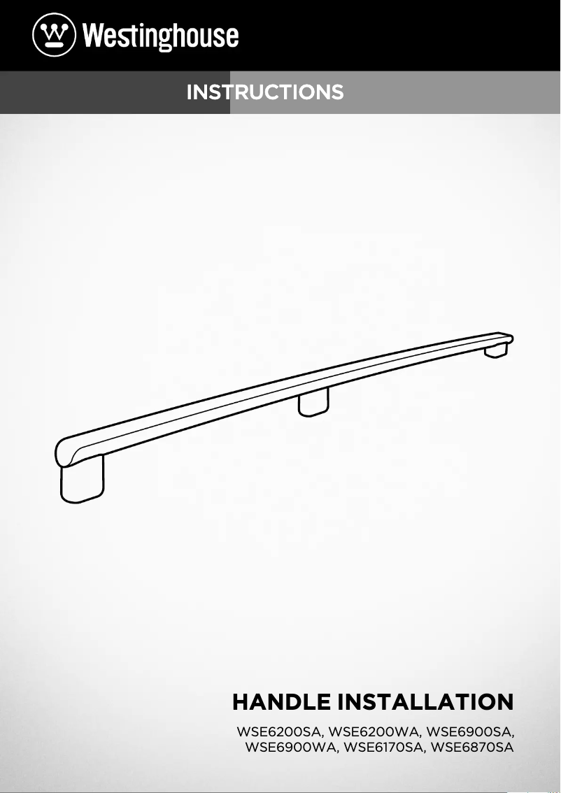 Page 1 de la notice Guide d'installation Westinghouse WSE6170SA