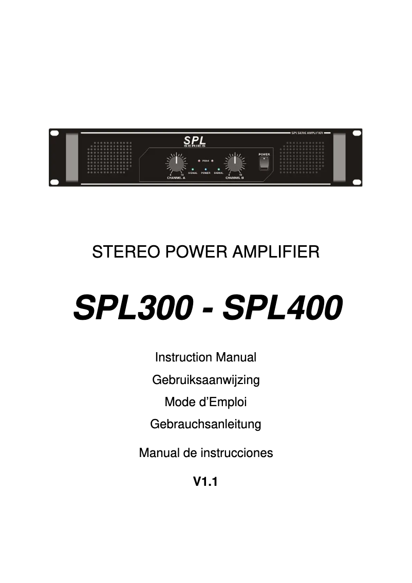 Image de la première page du manuel de l'appareil SPL-300