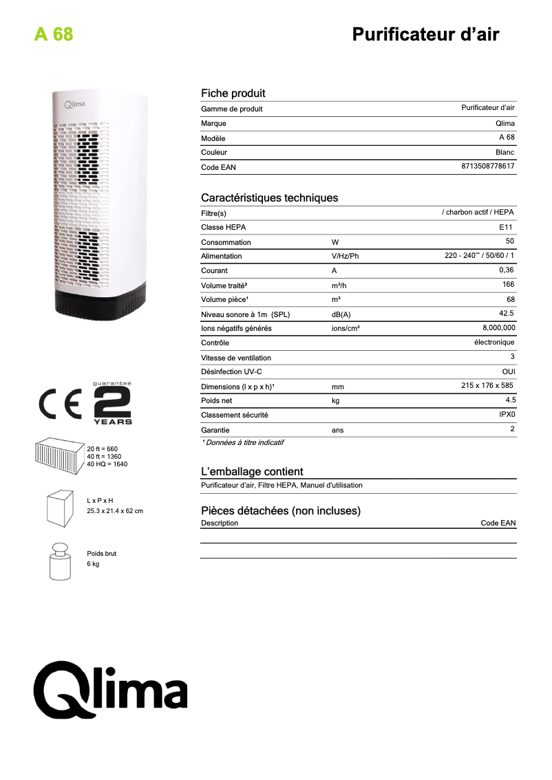 First page image of the manual for A 68