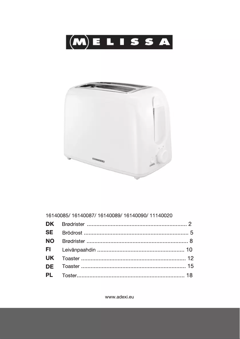 Imagen de la primera página del manual del dispositivo 11140020