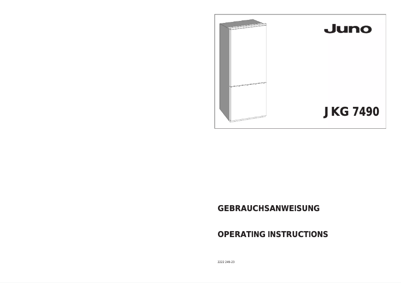Page n°1 - Manuel utilisateur Juno JKG7490