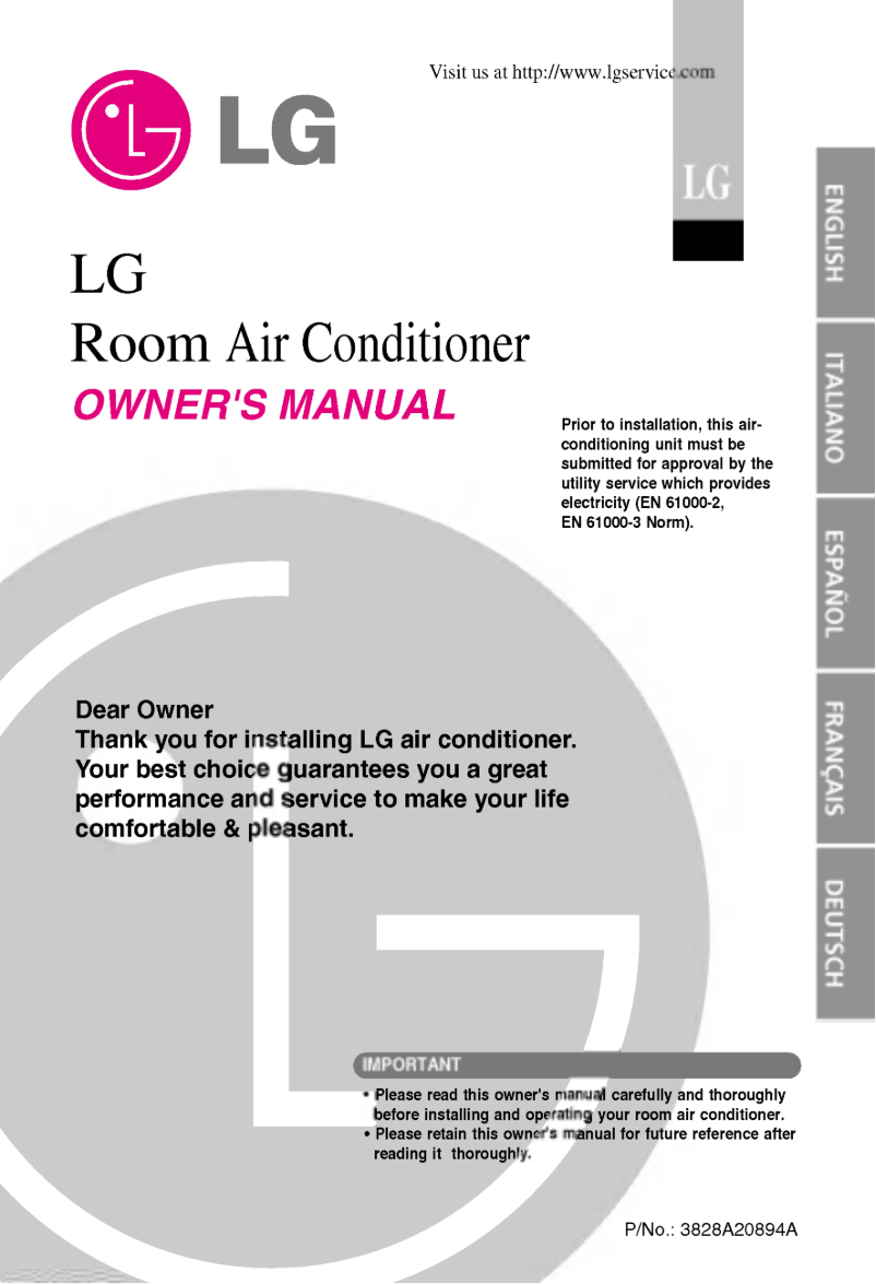 Page n°1 - Manuel utilisateur LG AS-H126URM3