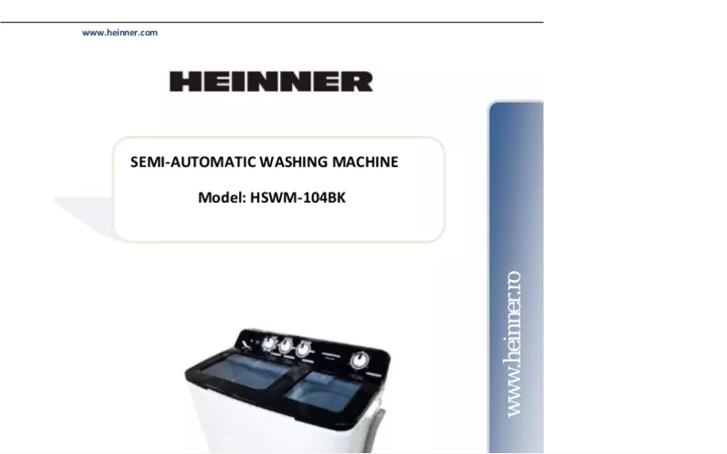 Page 1 de la notice Manuel utilisateur Heinner HSWM-104BK