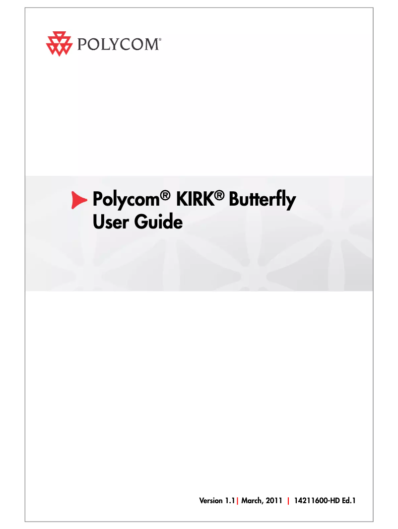 Página 1 del manual Manual de usuario Polycom KIRK Butterfly
