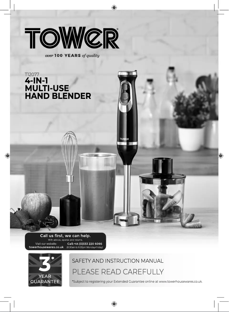 Page n°1 - Manuel utilisateur Tower T12077