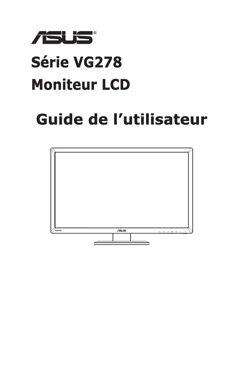 Page n°1 - Mode d'emploi Asus VG278HV