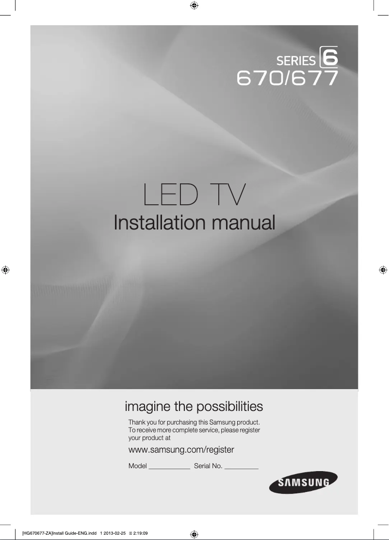 Page n°1 - Manuel utilisateur Samsung HG32NB670BF