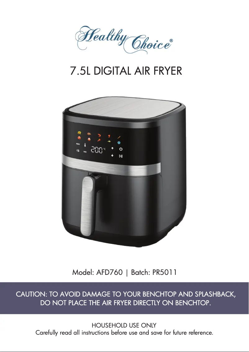 Page n°1 - Manuel utilisateur Healthy Choice AFD760
