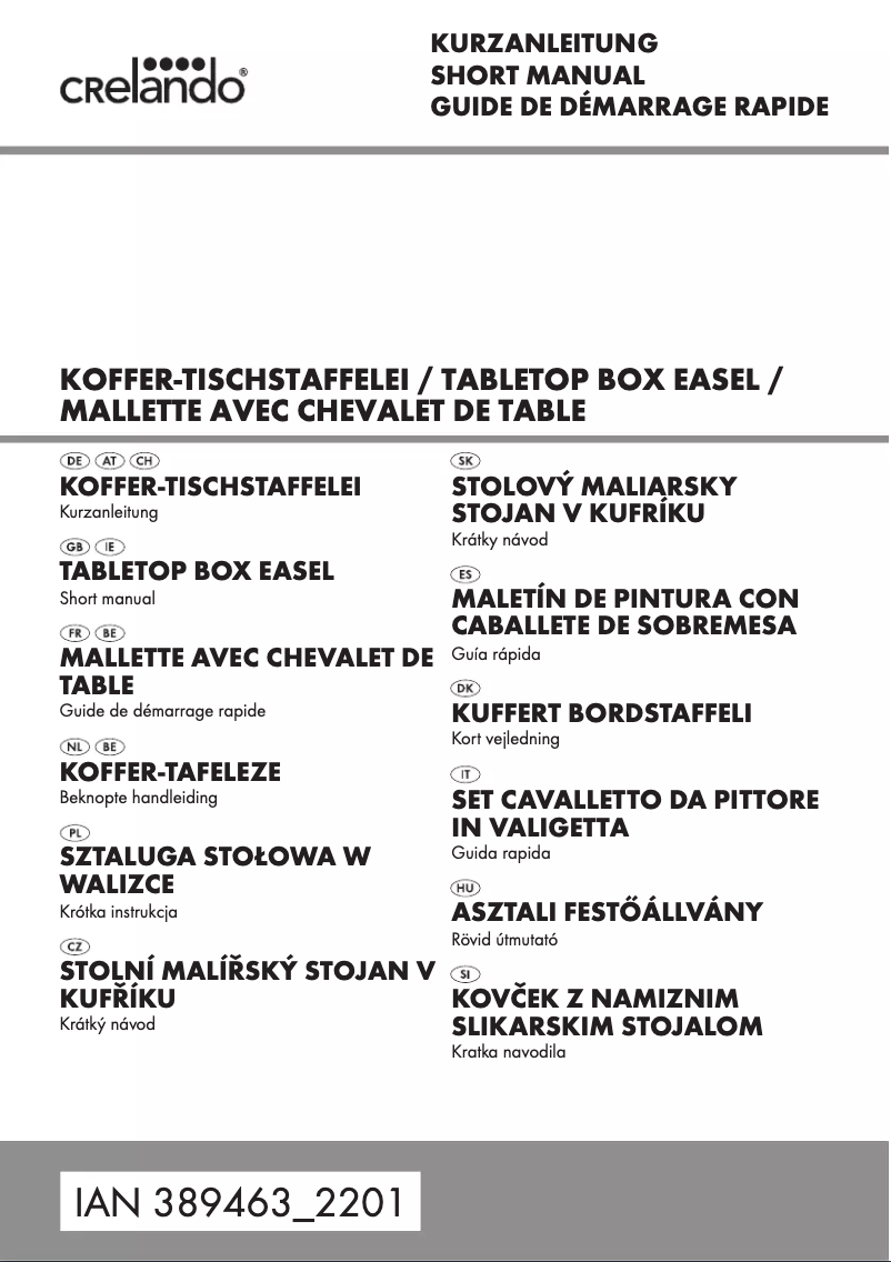 Page 1 de la notice Manuel utilisateur Crelando HG09561