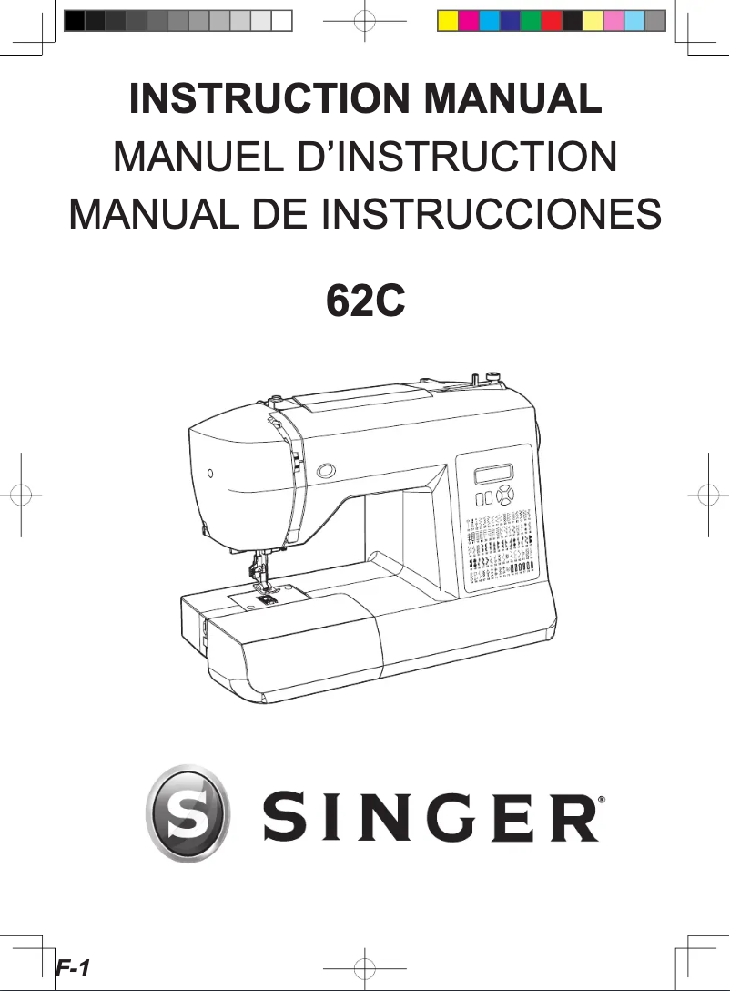 Page 1 de la notice Manuel utilisateur Singer 62C Brilliance Plus