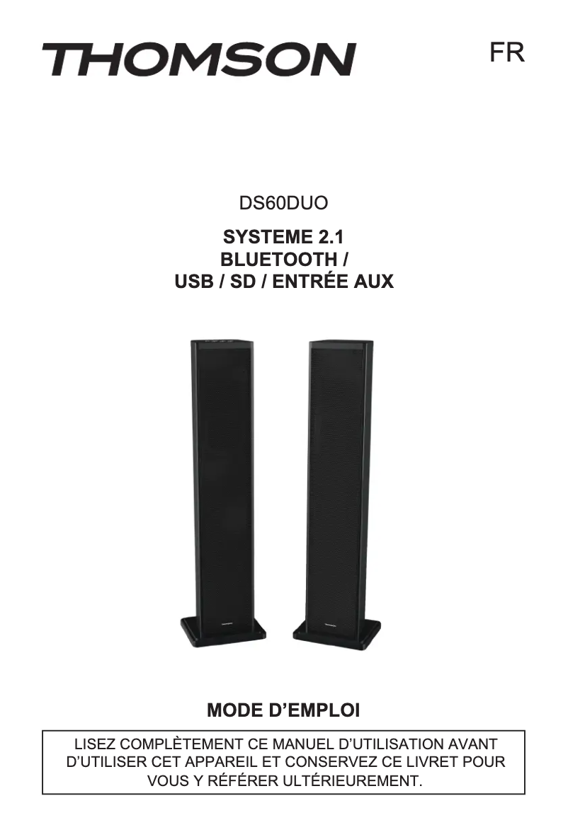 Image de la première page du manuel de l'appareil DS60DUO