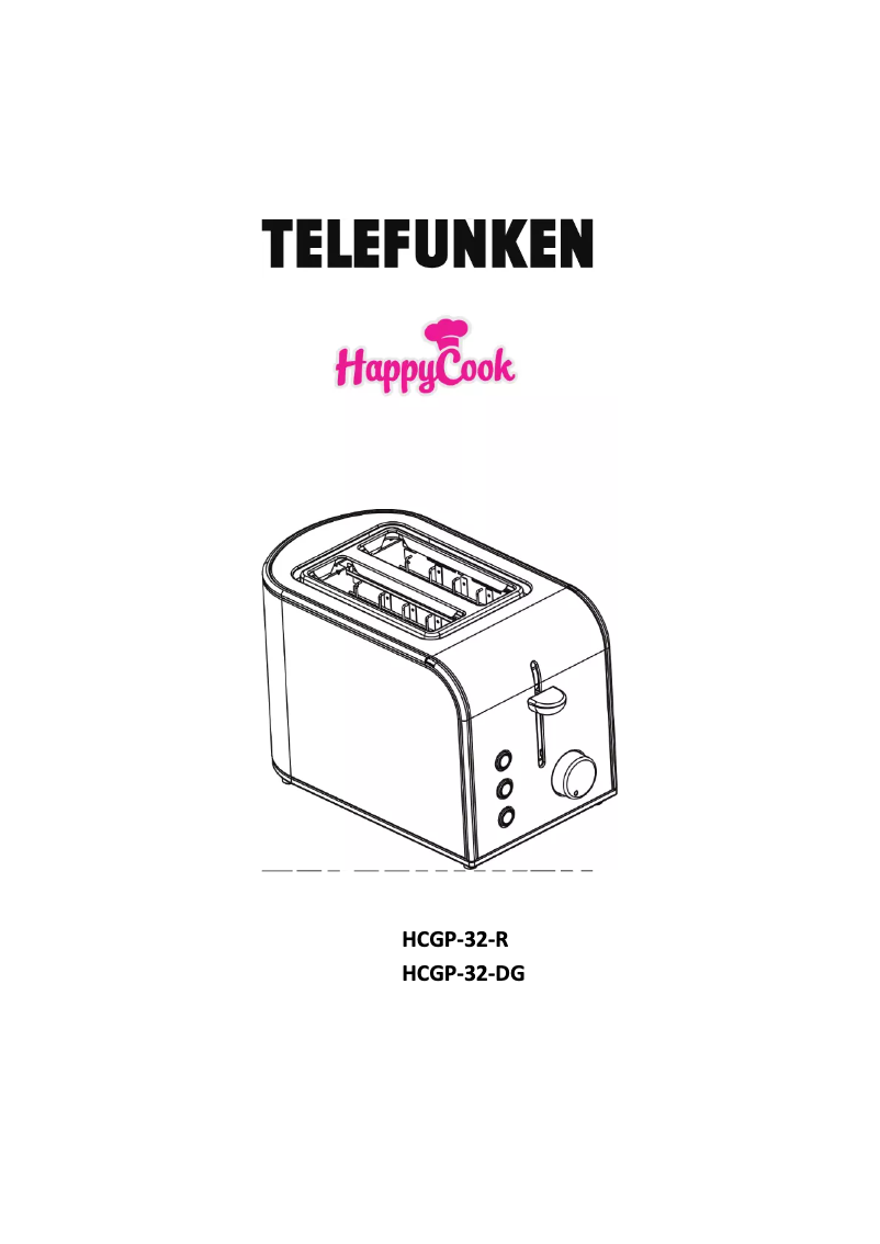 Page n°1 - Manuel utilisateur Telefunken HappyCook HCGP-32-DG
