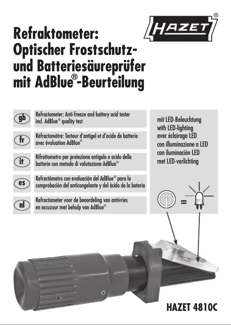 Page n°1 - Manuel utilisateur Hazet 4810C