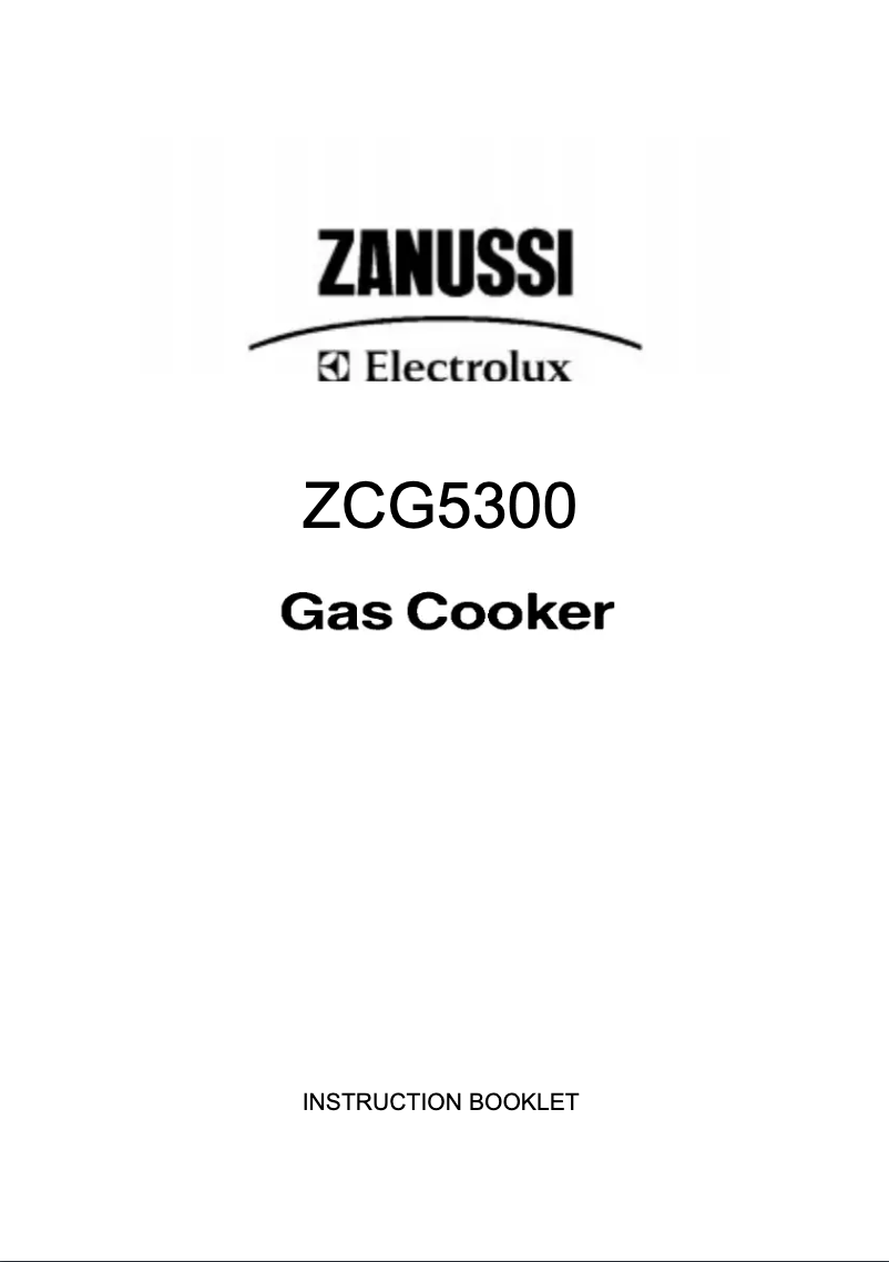 Página 1 del manual Manual de usuario Zanussi-Electrolux ZCG5300WN