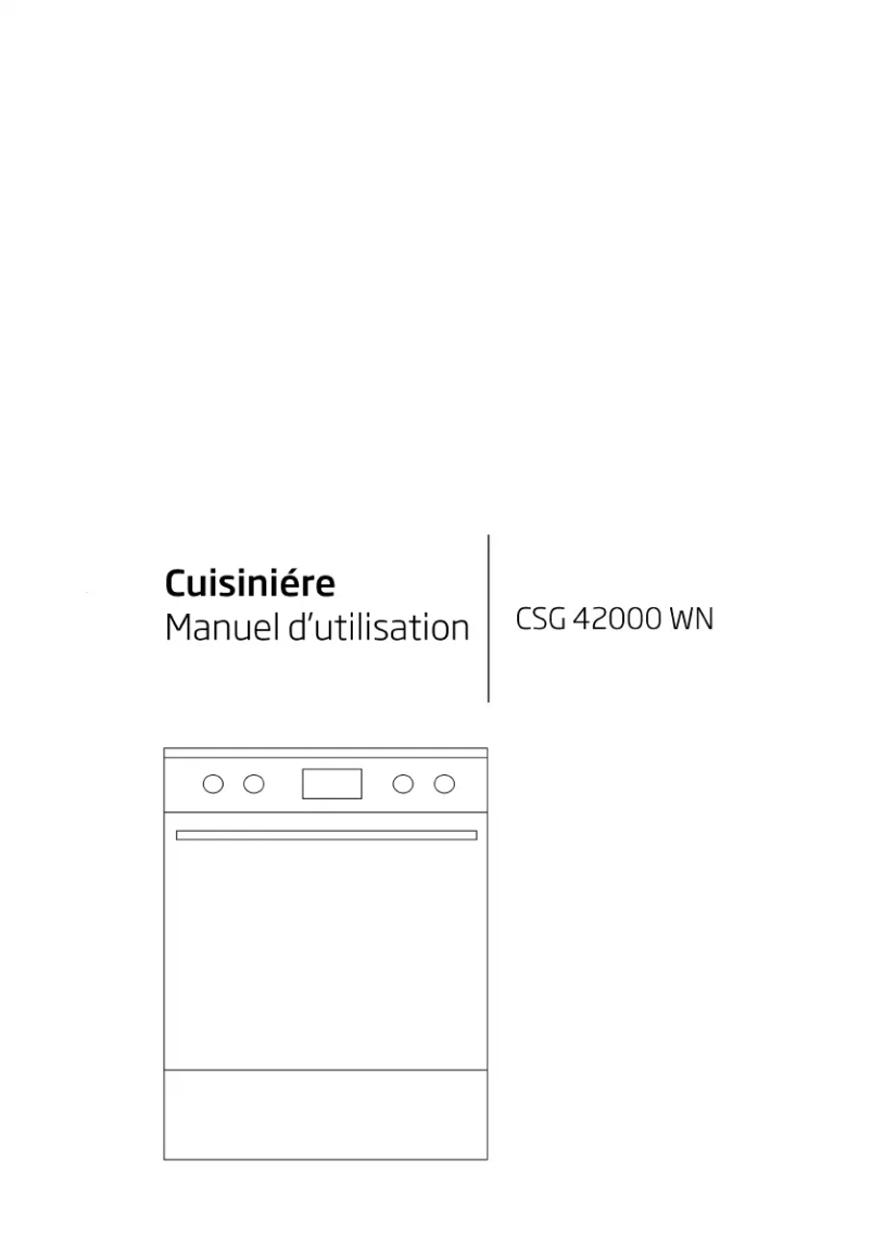 Image de la première page du manuel de l'appareil CSG 42000 WN