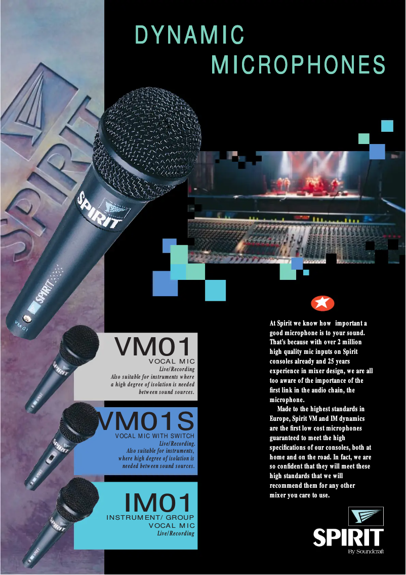 Page n°1 - Manuel utilisateur Soundcraft Spirit VM01