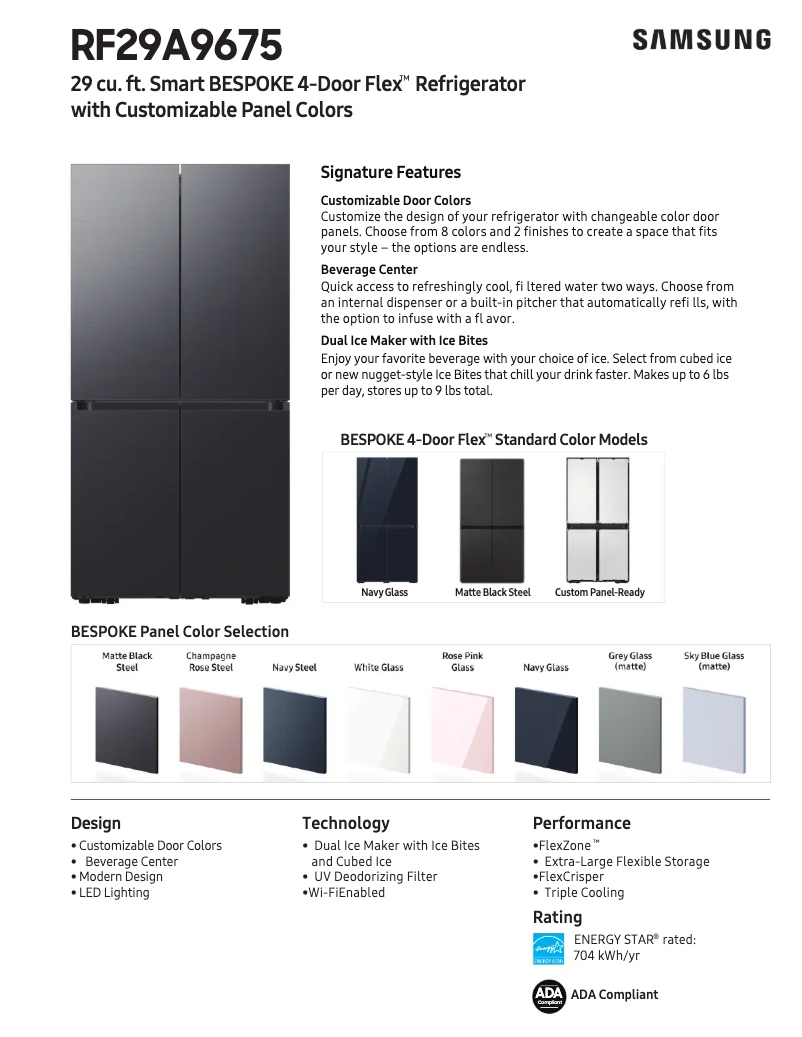 Page n°1 - Fiche technique Samsung RF29A967512