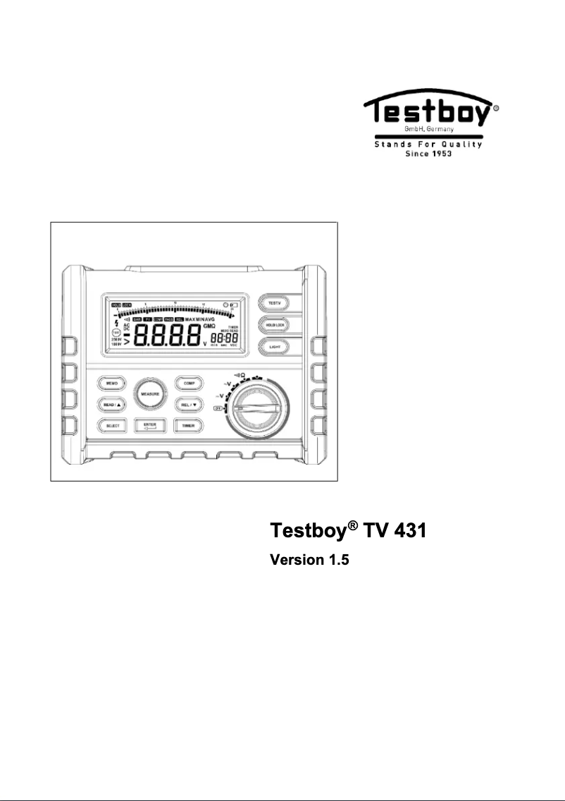 Image de la première page du manuel de l'appareil TV 431