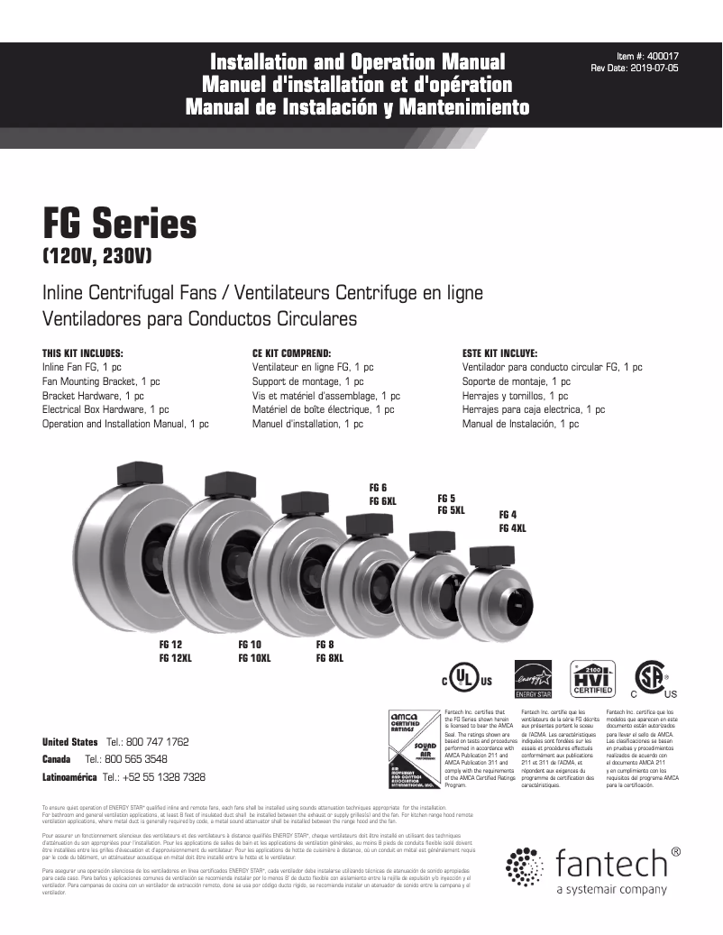 Image de la première page du manuel de l'appareil FG6XL