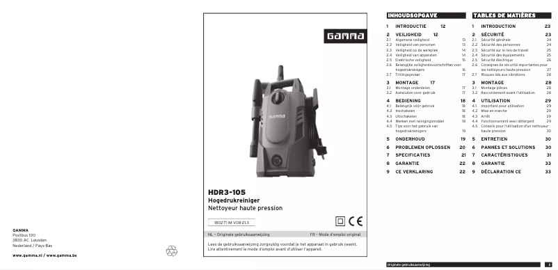 Image de la première page du manuel de l'appareil HDR3-105
