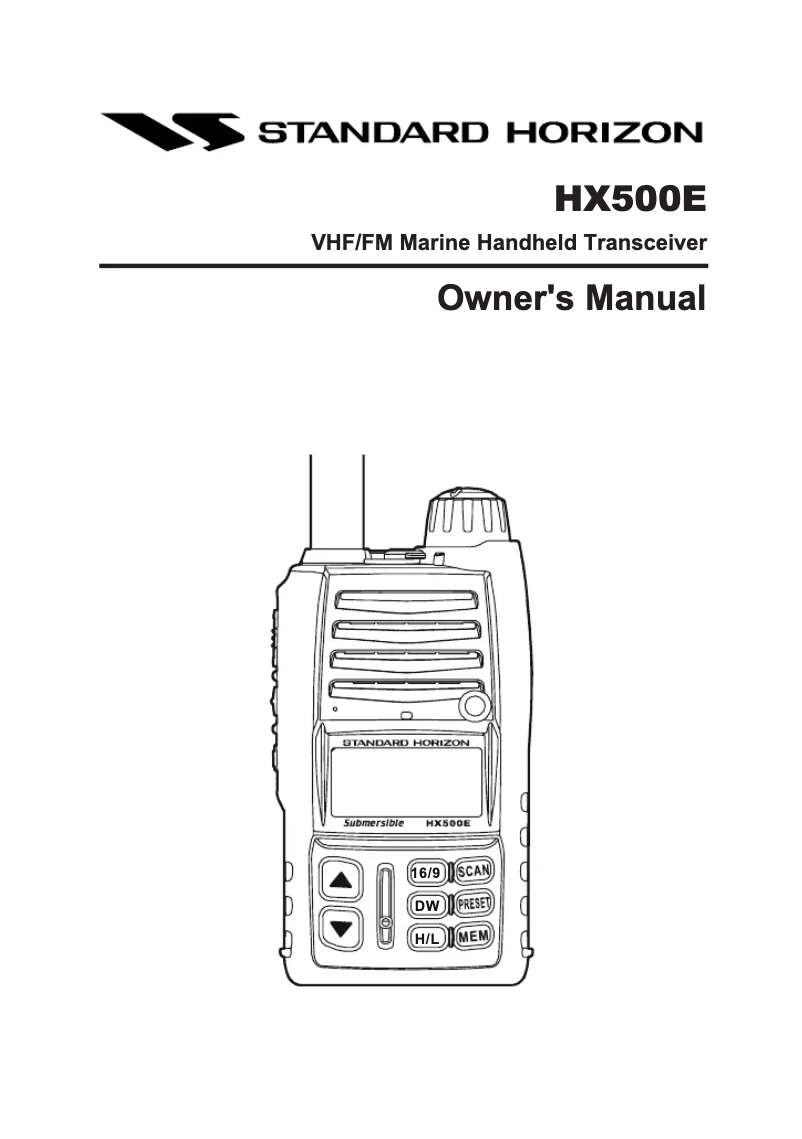 Image de la première page du manuel de l'appareil HX500E