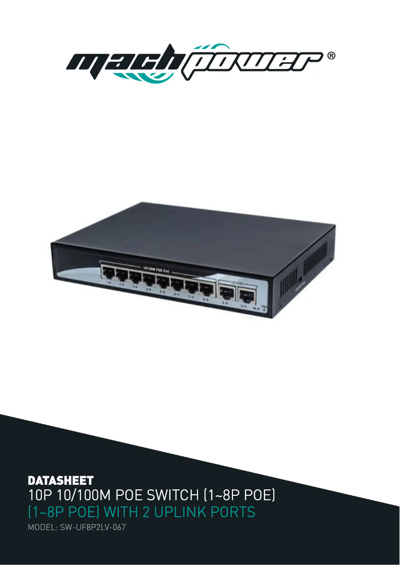 Page n°1 - Manuel utilisateur Mach Power SW-UF8P2LV-067