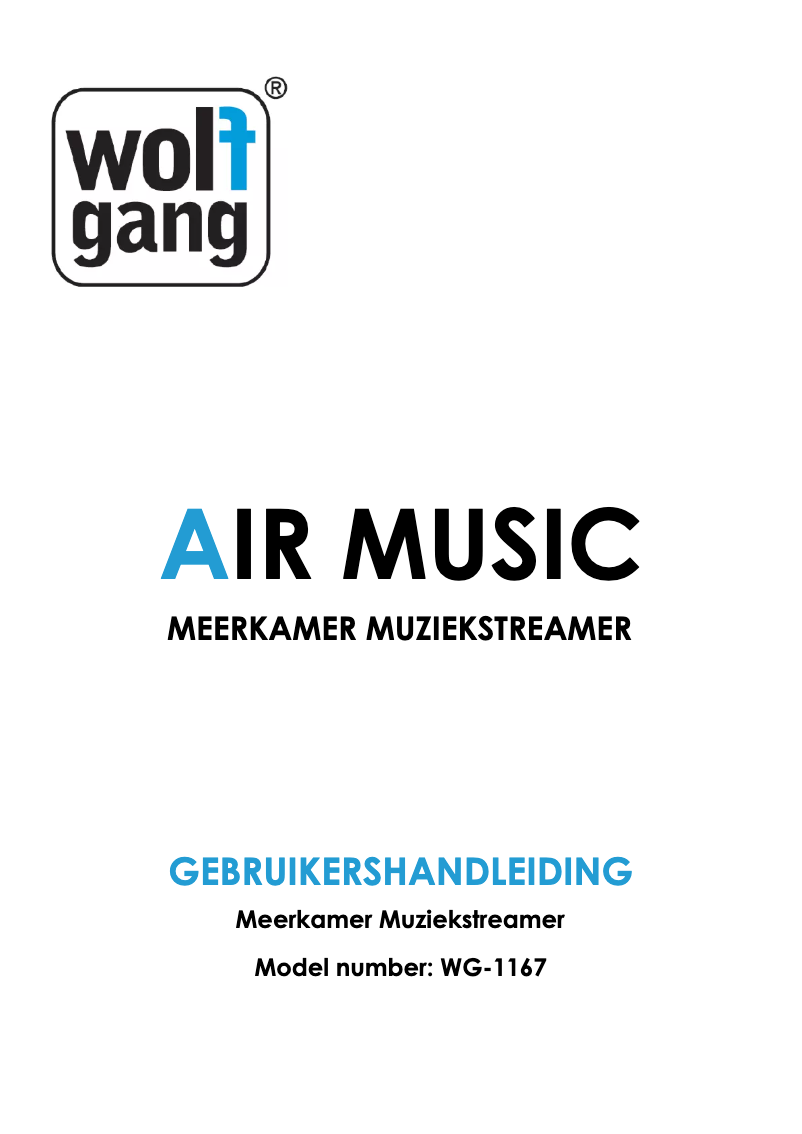 Página 1 del manual Manual de usuario Wolfgang Air Music P1167