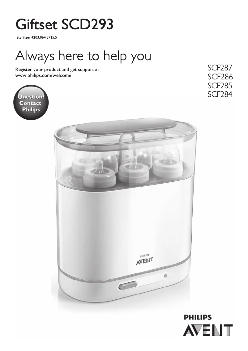 Image de la première page du manuel de l'appareil SCD293