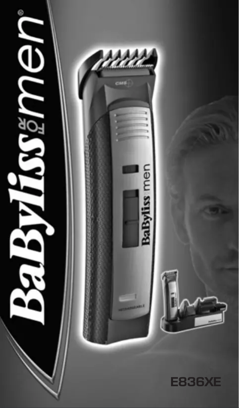 Page 1 de la notice Manuel utilisateur BaByliss for Men E836XE