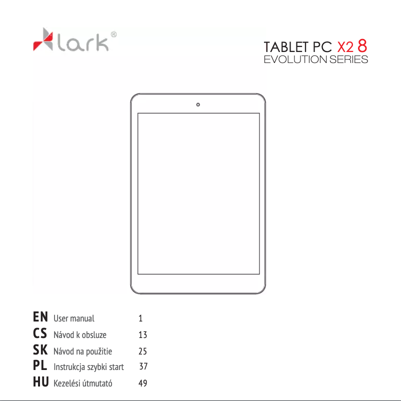 Page 1 de la notice Manuel utilisateur Lark Evolution X2 8