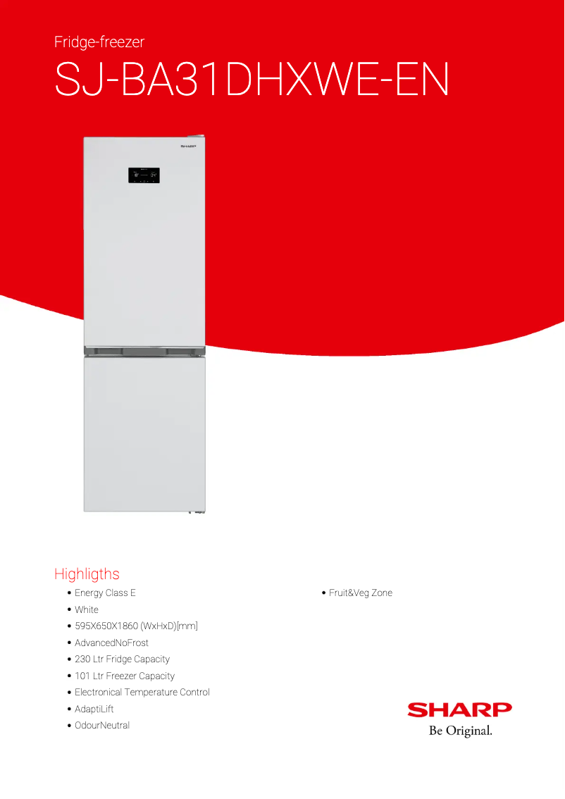 Image de la première page du manuel de l'appareil SJ-BA31DHXWE-EN