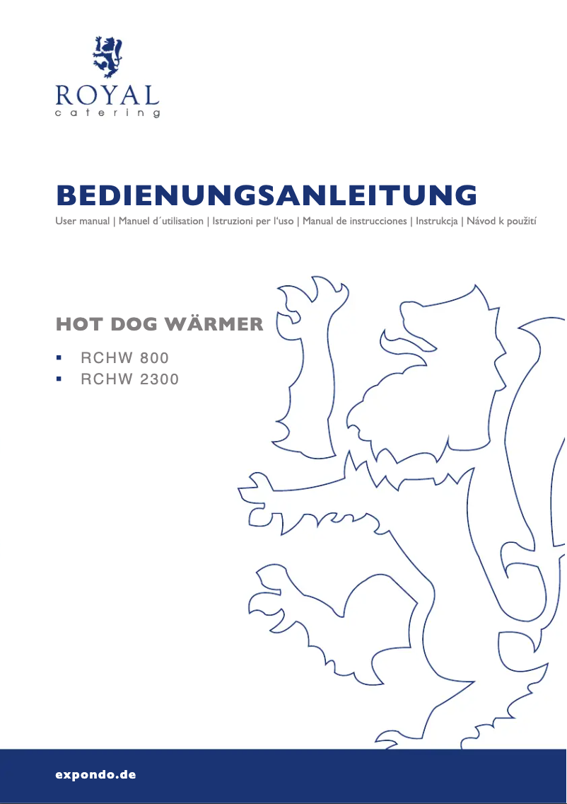 Page 1 de la notice Manuel utilisateur Royal Catering RCHW-2300